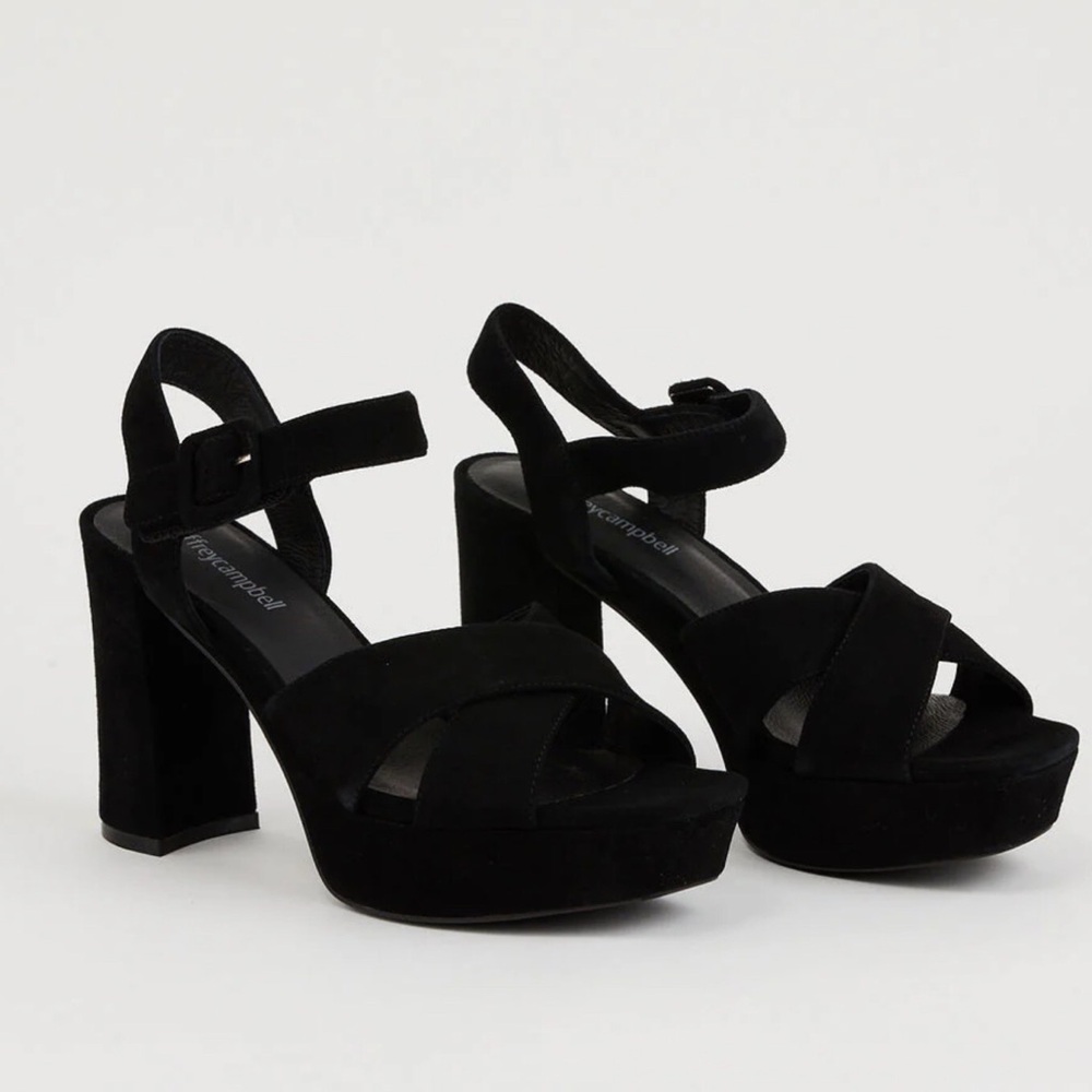 NEW Jeffrey Campbell Amma Black Suede 9.5